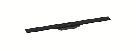 Sprchový žlab hansgrohe RainDrain Flex 80 cm v matné černé barvě s designovým krytem.