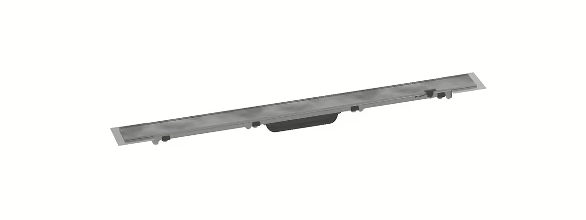 Lineární sprchový žlab hansgrohe RainDrain Rock s možností obložení dlažbou a systémem Dryphon