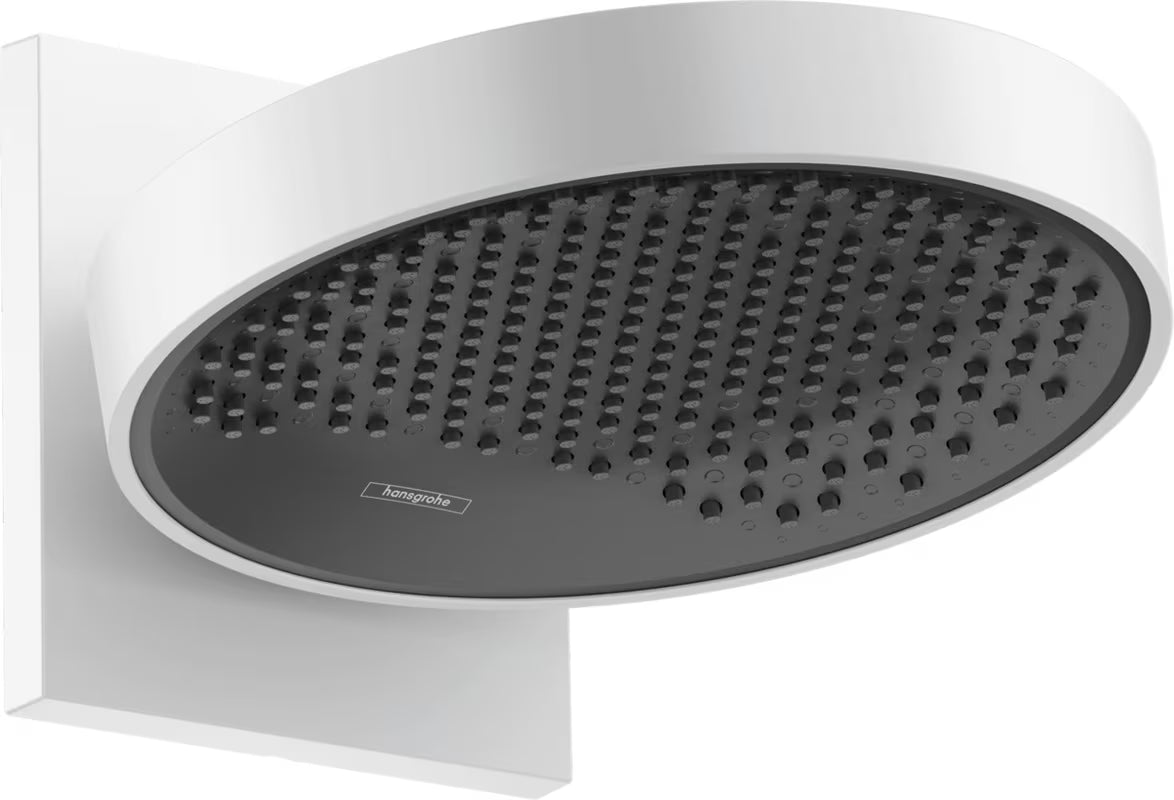 Hansgrohe Rainfinity hlavová sprcha 250 v matné bílé s antracitovým sprchovým diskem