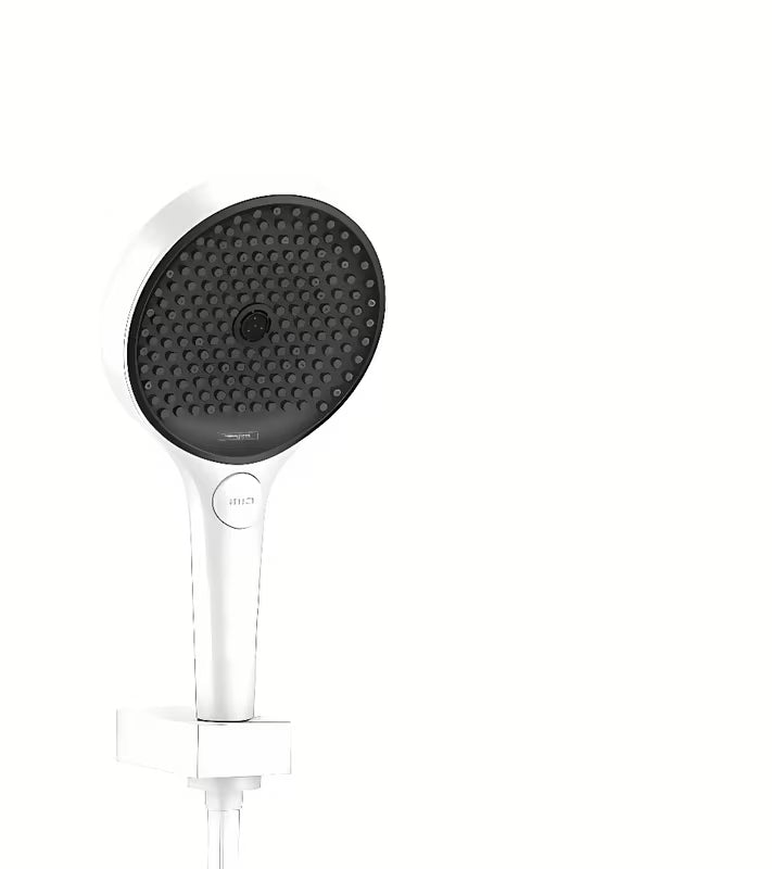 Tuš set hansgrohe Rainfinity v mat beli barvi z ročno prho 130 mm, držalom in cevjo Isiflex 1,25 m.
