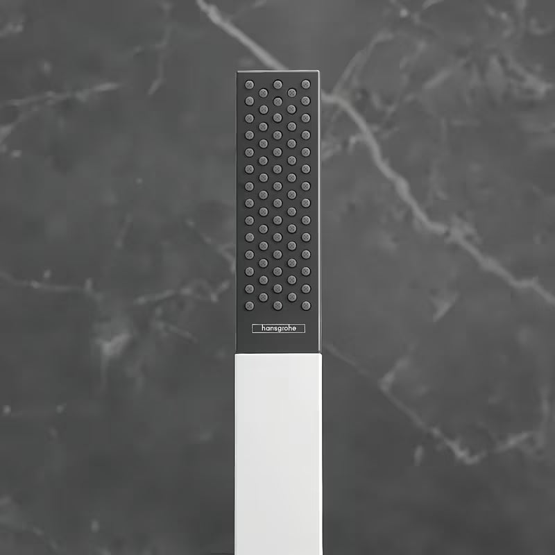 Tyčová ruční sprcha hansgrohe Rainfinity 100 1jet v chromu s antracitem s proudem PowderRain.