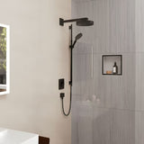 Hansgrohe Rainfinity sprchový set EcoSmart v matné černé barvě s ruční sprchou, tyčí a textilní hadicí