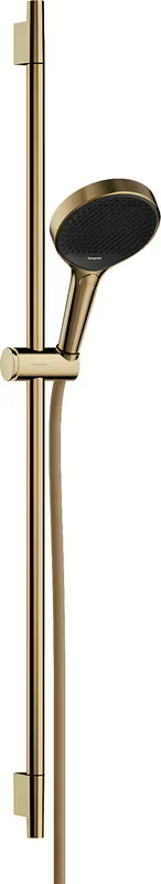 Hansgrohe Rainfinity sprchový set EcoSmart v leštěném zlatém vzhledu s ruční sprchou, tyčí a textilní hadicí