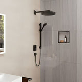 Hansgrohe Rainfinity sprchový set EcoSmart v matné černé s ruční sprchou, tyčí a textilní hadicí