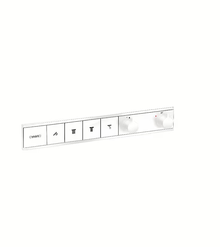 Hansgrohe Rainselect 4 podometna armatura za tuš v mat beli barvi s tipkami Select