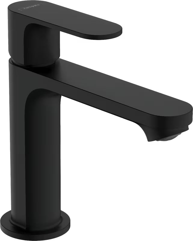 Hansgrohe Rebris S páková umyvadlová baterie s výpustí v matné černé barvě.