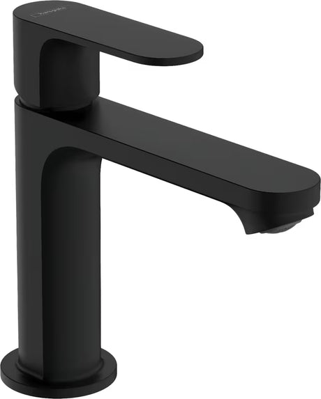 Hansgrohe Rebris S páková umyvadlová baterie s výpustí v matné černé barvě.