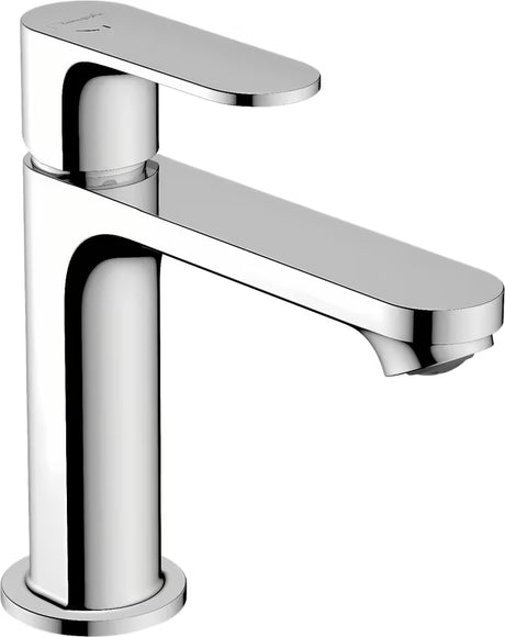 Chromová páková umyvadlová baterie Hansgrohe Rebris S 110 CoolStart bez výpusti