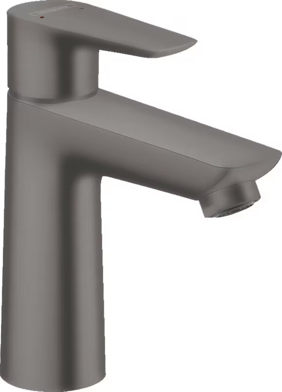 Umyvadlová páková baterie Hansgrohe Talis E 110 s výpustí v povrchové úpravě kartáčovaný černý chrom.
