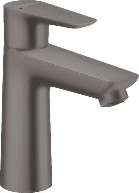 Umyvadlová páková baterie Hansgrohe Talis E 110 s výpustí v povrchové úpravě kartáčovaný černý chrom.