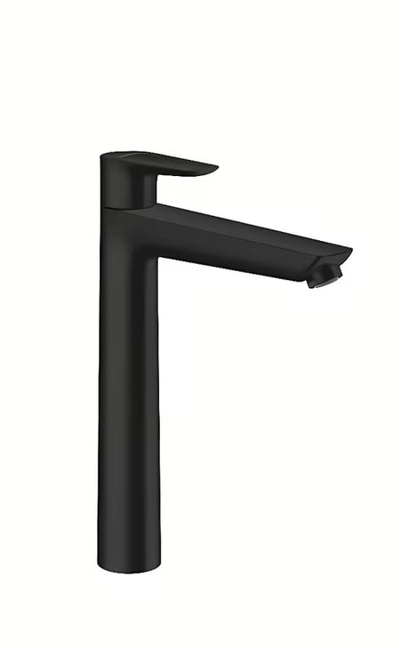 Vysoká umyvadlová páková baterie Hansgrohe Talis E 240 v matně černé s výpustí a táhlem