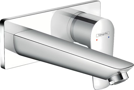 Hansgrohe Talis E podomítková páková umyvadlová baterie v chromovém provedení pro montáž na stěnu.