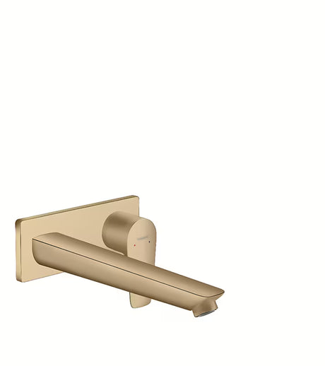 Podomítková umyvadlová páková baterie Hansgrohe Talis E v provedení kartáčovaný bronz na stěnu.