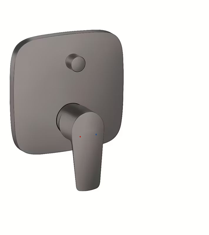 Podomítková páková sprchová a vanová baterie Hansgrohe Talis E v kartáčovaném černém chromu s přepínačem