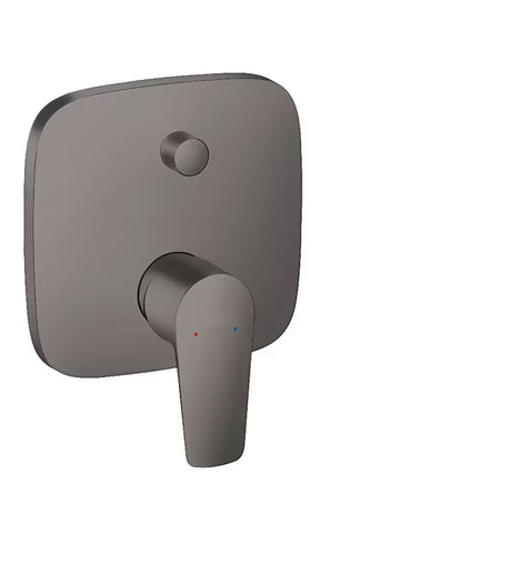Podomítková páková sprchová a vanová baterie Hansgrohe Talis E v kartáčovaném černém chromu s přepínačem