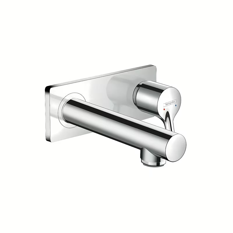Podomítková umyvadlová baterie Hansgrohe Talis S v chromovém provedení pro nástěnnou montáž.