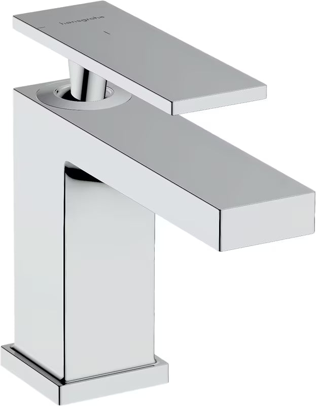 Chromová páková umyvadlová baterie Hansgrohe Tecturis E s technologií CoolStart a širokým proudem WaterfallStream.