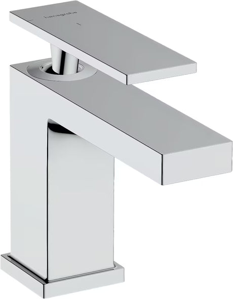 Chromová páková umyvadlová baterie Hansgrohe Tecturis E s technologií CoolStart a širokým proudem WaterfallStream.