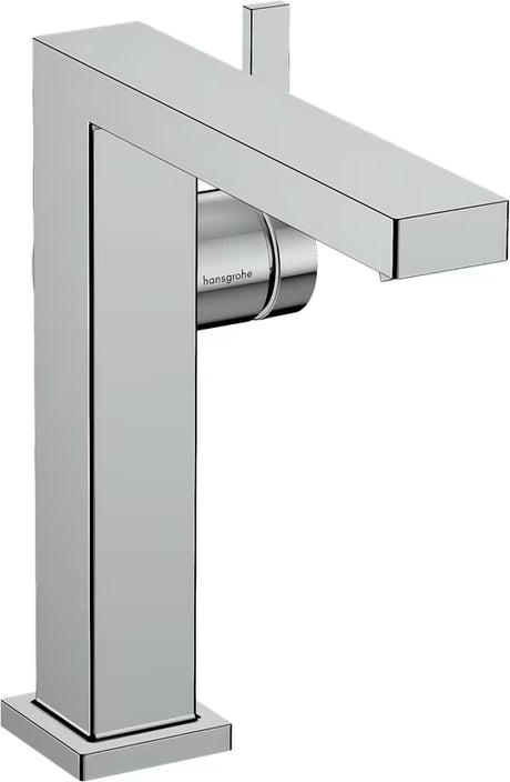 Chromová páková umyvadlová baterie Hansgrohe Tecturis E s boční pákou a odtokem Push open