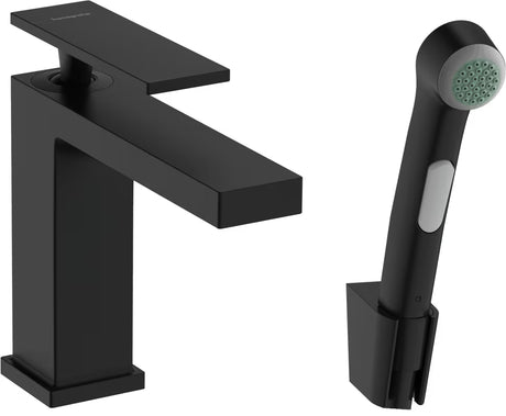 Hansgrohe Tecturis E umyvadlová baterie s bidetovou sprškou v matné černé