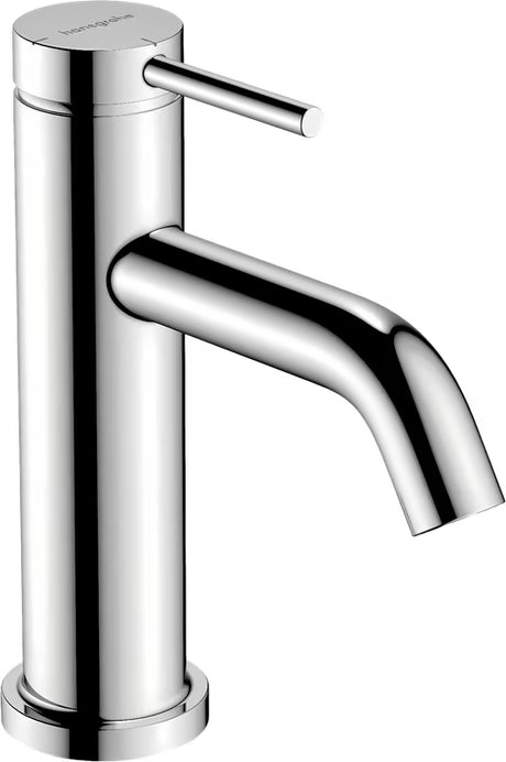 Chromová páková umyvadlová baterie Hansgrohe Tecturis S s technologií CoolStart a odtokovou soupravou s táhlem.