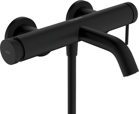 Nástěnná páková vanová baterie hansgrohe Tecturis S v matné černé s tlačítkem Select