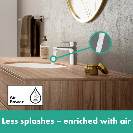 Chromová páková umyvadlová baterie hansgrohe Vernis Blend s výpustí s táhlem