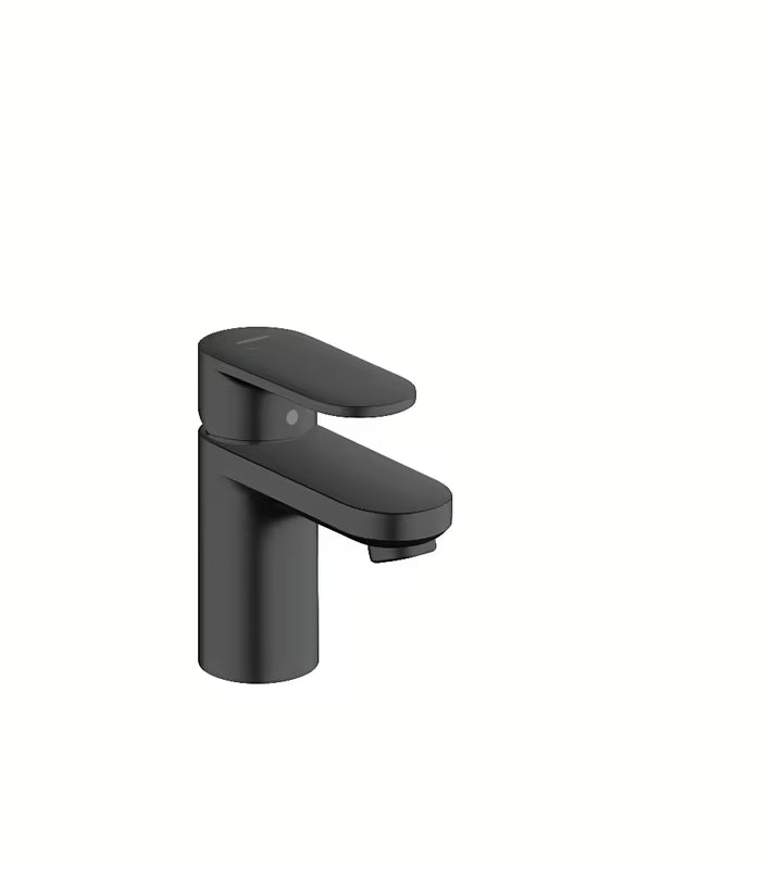 Matně černá páková umyvadlová baterie hansgrohe Vernis Blend 70 s výpustí a funkcemi CoolStart, EcoSmart a AirPower.