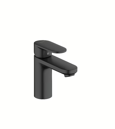 Umyvadlová páková baterie hansgrohe Vernis Blend 100 v černém matu s výpustí a táhlem