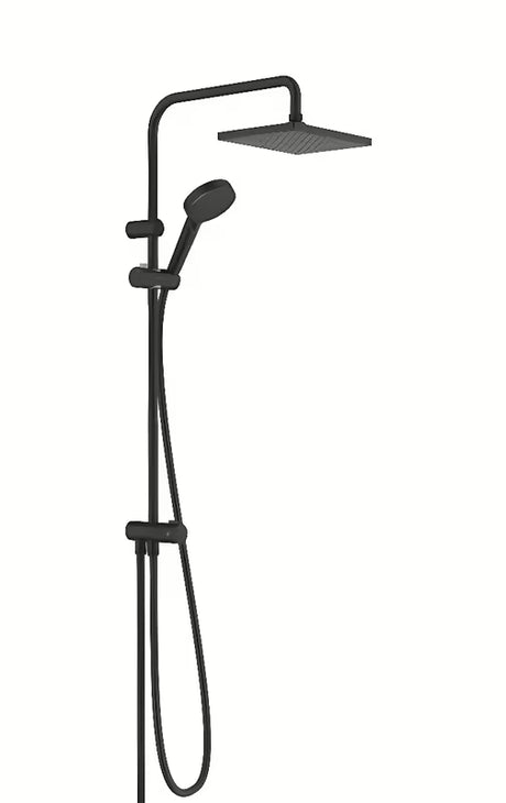 Sprchový systém Hansgrohe Vernis Shape v matné černé s horní sprchou 230 x 170 mm a ruční sprchou