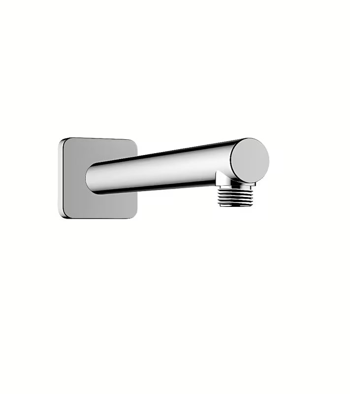 Nástěnné sprchové rameno Hansgrohe Vernis Shape 240 mm v chromu se čtvercovou rozetou.