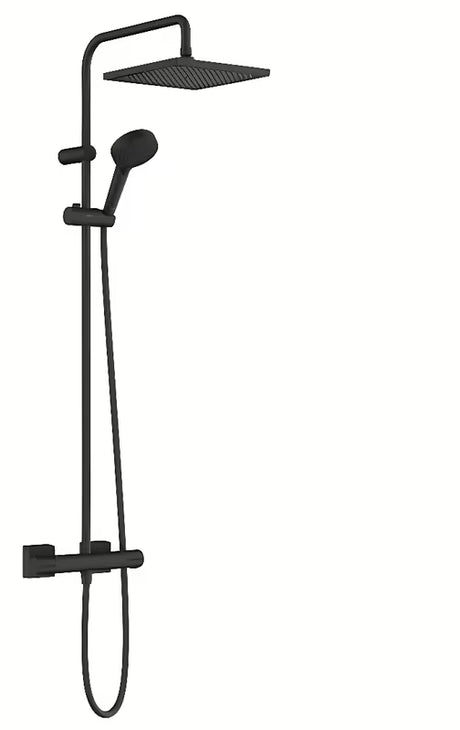 Sprchový systém Hansgrohe Vernis Shape 240 s termostatickou baterií v matně černém provedení