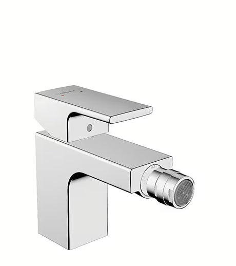 Chromová páková bidetová baterie Hansgrohe Vernis Shape s výpustí a perlátorem s kulovým kloubem.