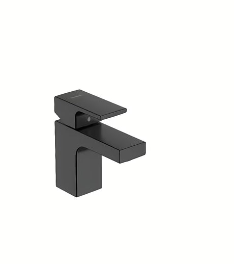 Umyvadlová páková baterie Hansgrohe Vernis Shape v matné černé s výpustí a táhlem.