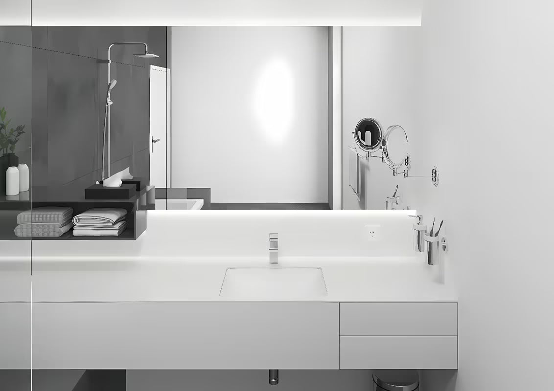 Chromová umyvadlová páková baterie Hansgrohe Vernis Shape 100 s výpustí a táhlem