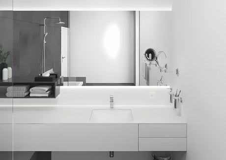 Chromová umyvadlová páková baterie Hansgrohe Vernis Shape 100 s výpustí a táhlem