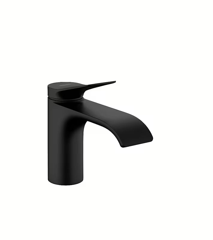 Hansgrohe Vivenis umyvadlový ventil pro studenou vodu v matně černém provedení s extra širokým proudem.
