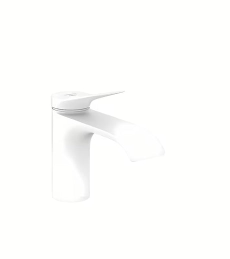 Hansgrohe Vivenis umyvadlový ventil v matné bílé pro studenou vodu s širokým proudem WaterfallStream