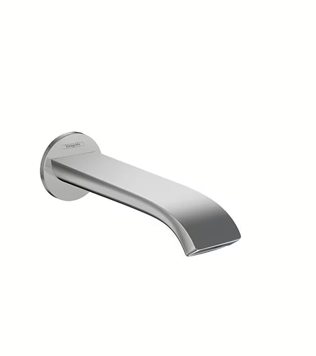 Nástěnný vanový výtok Hansgrohe Vivenis v chromovém provedení s extra širokým proudem WaterfallStream.