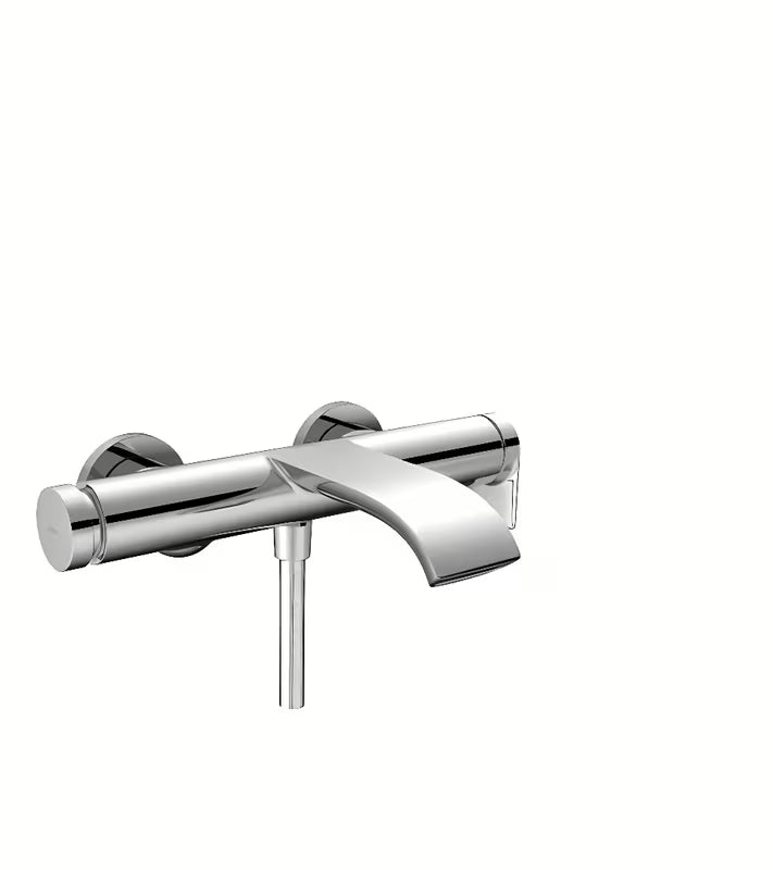 Nástěnná páková vanová baterie Hansgrohe Vivenis v chromovém provedení s tlačítkem Select.