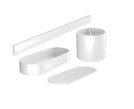 Hansgrohe WallStoris sada koupelnových doplňků v matné bílé pro montáž bez vrtání