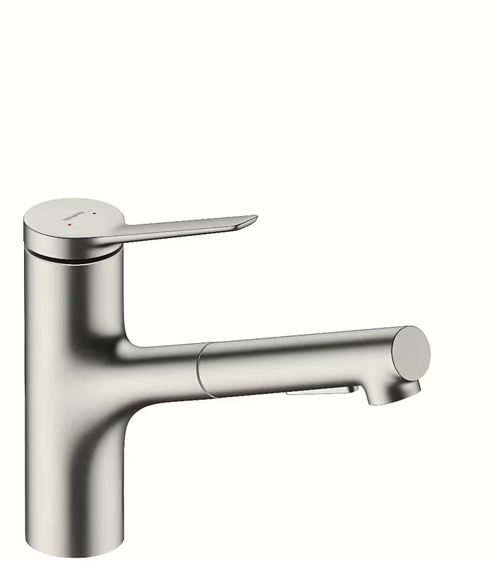 Nerezová dřezová baterie Hansgrohe Zesis s vytahovací sprškou a přepínáním dvou proudů