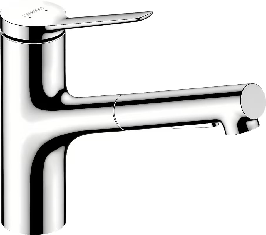 Hansgrohe Zesis M33 chromová dřezová baterie s vytahovací sprškou a dvěma proudy