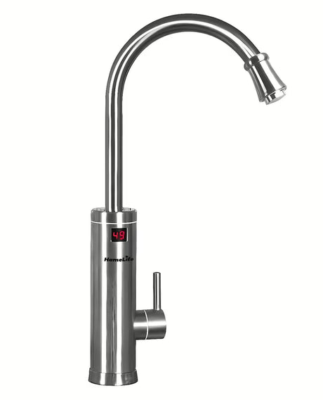Nerezová dřezová baterie Homelife Inox Digital s elektrickým ohřevem vody a displejem teploty