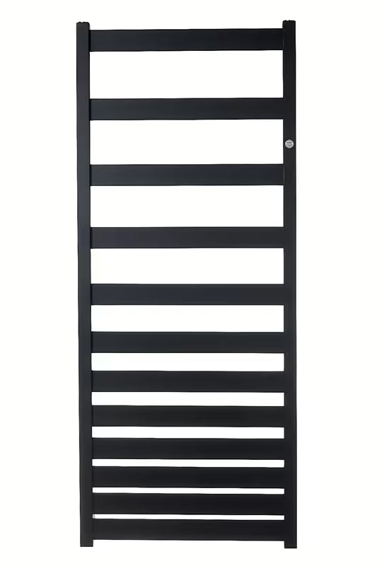 Kombinovaný radiátor Hopa Belti 60x157,3 cm v černé matné barvě se středovým připojením.