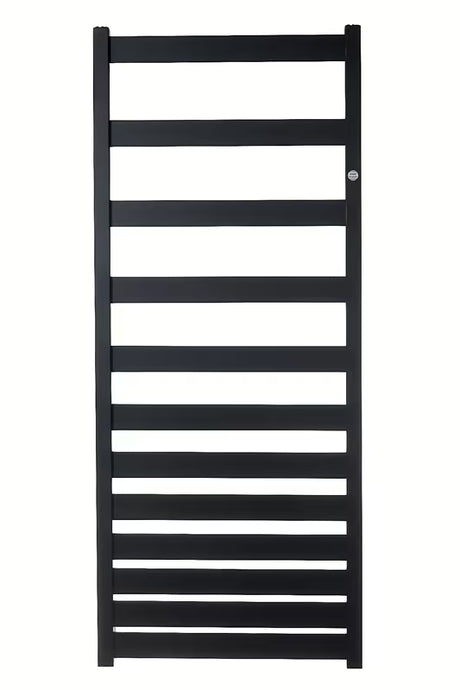 Kombinovaný radiátor Hopa Belti 60x157,3 cm v černé matné barvě se středovým připojením.