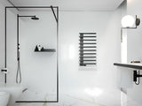 Bílý lesklý kombinovaný koupelnový radiátor Hopa Darvel 173x60 cm v hřebenovém designu