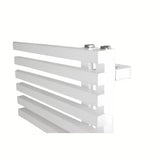 Bílý lesklý kombinovaný koupelnový radiátor Hopa Darvel 173x60 cm v hřebenovém designu