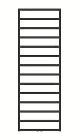 Kombinovaný koupelnový radiátor Hopa Perth 50x120 cm v černé matné barvě s hřebenovým designem