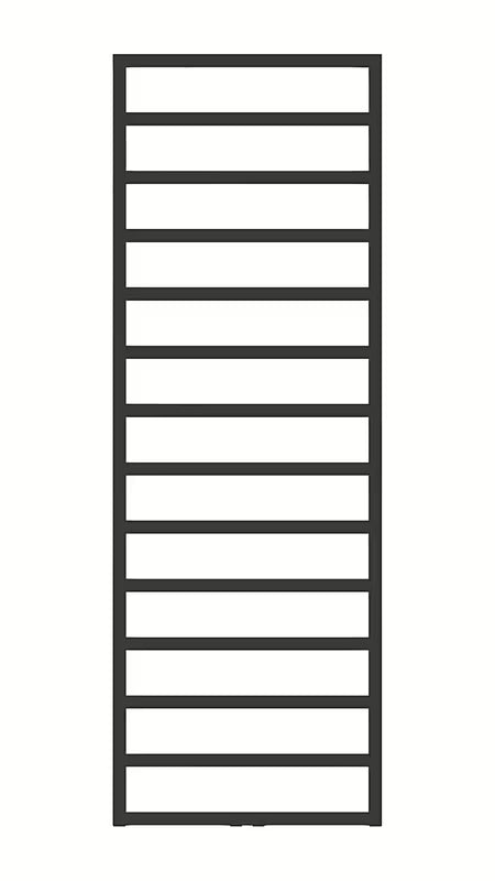 Kombinovaný koupelnový radiátor Hopa Perth 50x120 cm v černé matné barvě s hřebenovým designem